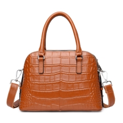 hot seller handbags pebbled leather and crocodile emboss leather shoulder bag