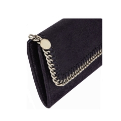 press stud flap closure genuine leather wallet