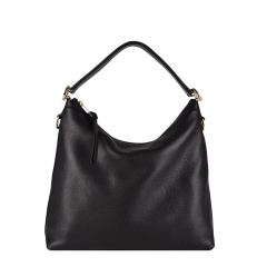luxury style designer soft grained leather gold-tone hardware hobo bag