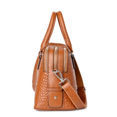 hot seller handbags pebbled leather and crocodile emboss leather shoulder bag