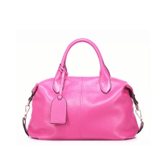 soft top grain leather leisure women handbags