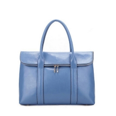 custom fashion double zipper smooth leather women handbags