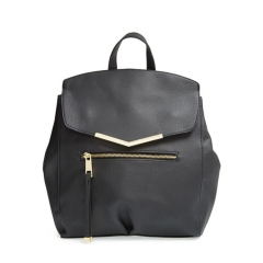 cheap quality simple faux leather backpack