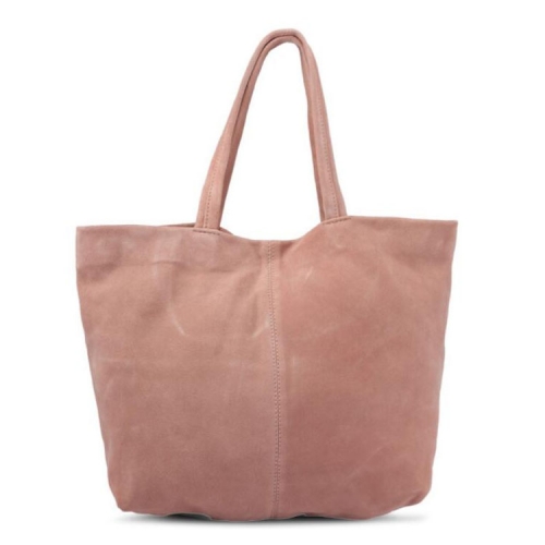 fashion design pink suede leather women tote bags handbag