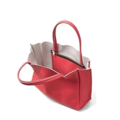 OEM lady fashion handbags ladies leather tote bag for wholesale