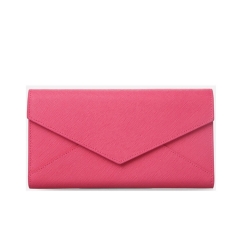 new arrival custom genuine leather fold envelope wallet purse