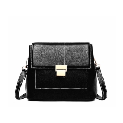 Stylish fashion design grain genuine leather structure handbag