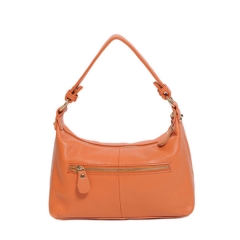 Elegant pebble genuine leather hobo bag with tassel for ladies