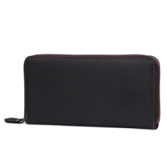 vintage leather women zipper wallet