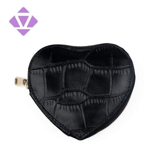 new customize small round shape leather mini zip coin purse