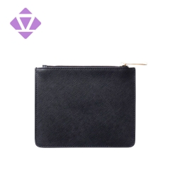 fashion zipper clutch lady bag saffiano leather pouch