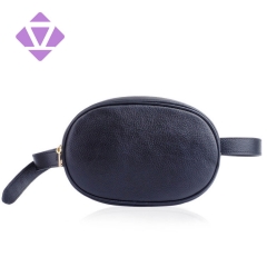 Best selling custom ladies waist bag women soft pebble leather belt bag