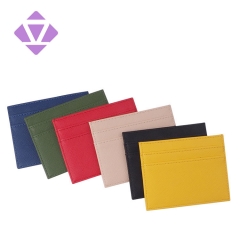 guangzhou factory custom colors saffiano leather slim cread card holder