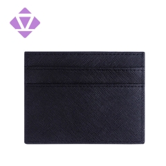 guangzhou factory custom colors saffiano leather slim cread card holder