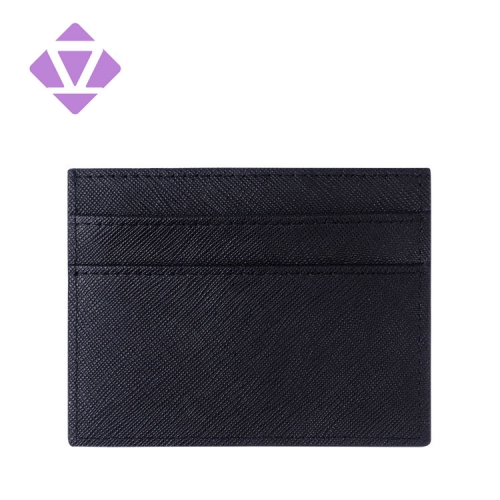 guangzhou factory custom colors saffiano leather slim cread card holder