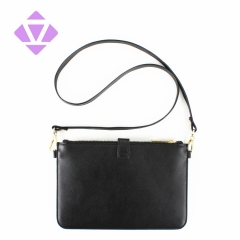 slim smooth leather women cross body bag lady clutch shoulder handbag