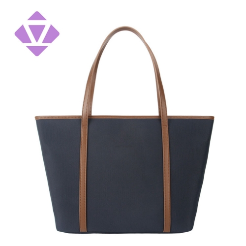 ZENVAN quality wholesale fashion nylon handbag leahter triming and handles tote women bag