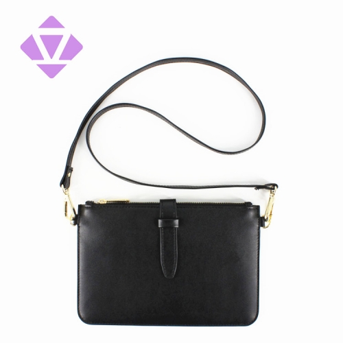 slim smooth leather women cross body bag lady clutch shoulder handbag
