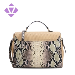 Guangzhou factory alibaba wholesale women hot seller shoulder bag female snake printed leather handbag