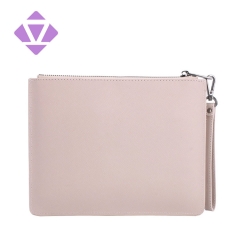 China custom wholesale multi-functional genuine saffiano leather personalized leather clutch bag