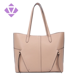 cowhide smooth leather bag female tassel handbag guangzhou manufacturer woman tote