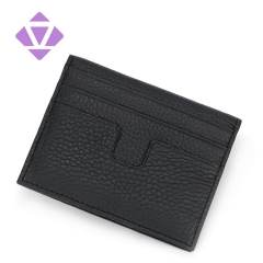 RFID Front Pocket Wallet Slim Genuine Leather Double Sided Card Holder