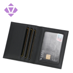 RFID Front Pocket Wallet Slim Genuine Leather Double Sided Card Holder