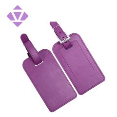 high quality custom private smooth leather label travel luggage tag