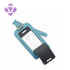 high quality custom private smooth leather label travel luggage tag