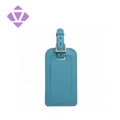 high quality custom private smooth leather label travel luggage tag