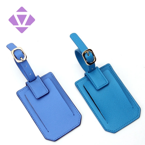 Luggage tag custom PU leather baggage tag