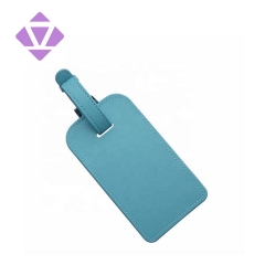 high quality custom private smooth leather label travel luggage tag