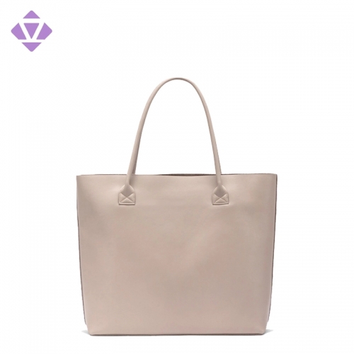 Guangzhou direct factory elegant fashion lady genuine cow leather tote shopping bag for women handbags purse Bolsas de cuero