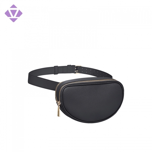 stylish fashion genuine leather fanny pack sport waist bum bag for women and men