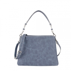 Direct Factory Brand Designer Lady Saddle Handbags Python PU Leather Shoulder Bag