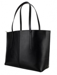 black custom leather women tote handbags