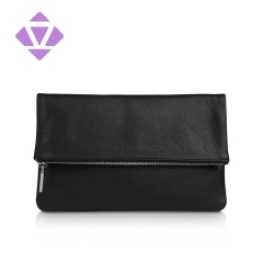 Factory custom luxury designer fashion genuine leather evening clutch bag