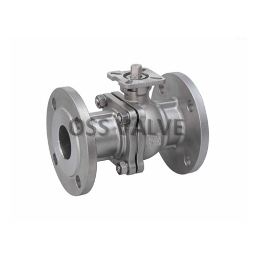 GB Standard 2PCS Body Flange Ball Valve With ISO 5211 Mounting Pad