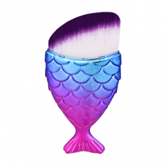 Mermaid Fish Makeup Brush Fishtail Bottom Brush Powder Blush Foundation Cosmetic Brushes Tool 1pcs(Scrub)