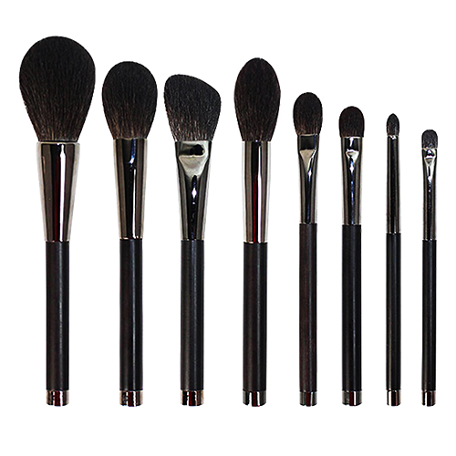 OEM  makeup brush 8pieces classical makeup brush set wooden handle high quality synthetic fiber hair
