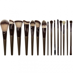 15pieces High quality personalised makeup brushes private label luxury makeup brush set