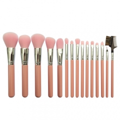 15 Piece Professional Makeup Brush Set Face Powder Foundation Blending Blush Eye Shadow Cosmetics Brushes