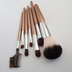 7pieces travel makeup brushes set custom logo OEM makeup brush manufacturer