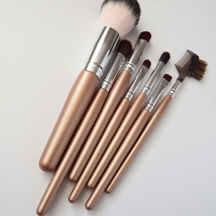 7pieces travel makeup brushes set custom logo OEM makeup brush manufacturer