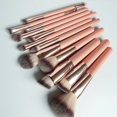 Premium Cosmetic Makeup Brush Set for Foundation Blending Blush Concealer Eye Shadow, Cruelty-Free Synthetic Fiber Bristles