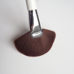 3 pcs double side makeup brush set with white wooden handle cosmetic brush for fan powder brush eyeshadow brush