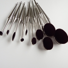 Oval Makeup Brush Set (10-Piece)