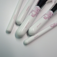 5pcs makeup brush set  wooden handle natural synthetic hair