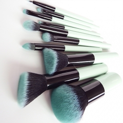 Professional 10 pieces makeup brush set  wooden handle  high dense synthetic hair