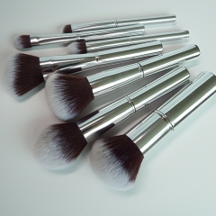 Brand new LS makeup brush set with aluminum handle,synthetic hair